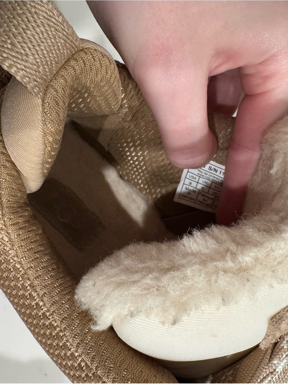 UGG lowmel Beige/Tan Cozy Platform Sneakers - Picture 6 of 7